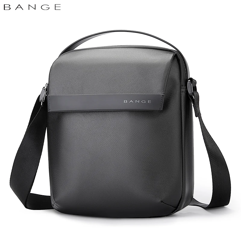 BANGE New Men's Crossbody Bag Moda Clássico Sling Bag Impermeável Simples Business Bag Adequado para Homens e Mulheres