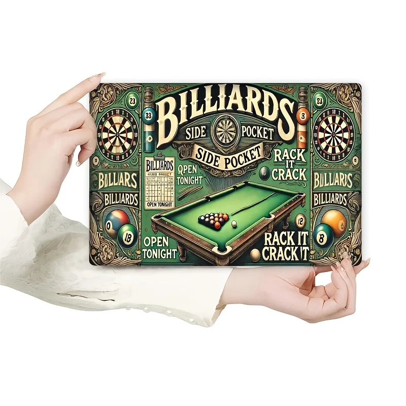Room Decor  Billiards Themed Metal Iron Sign, Vintage Wall Art, Waterproof Room,Cafe Decor, Gift for Enthusiast