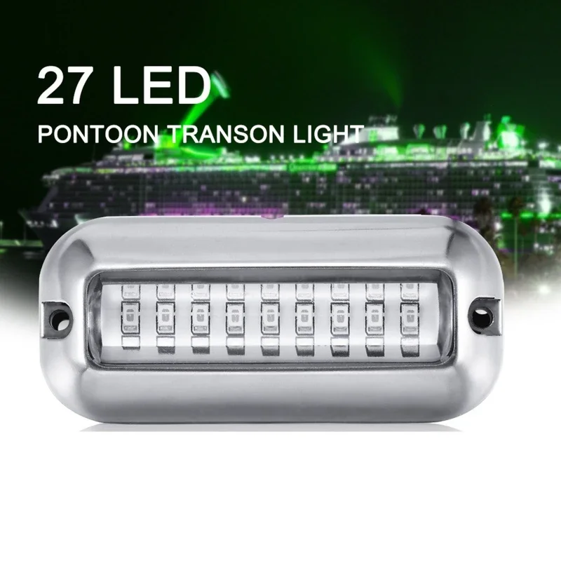 Boat Navigation Light 50/80W 27/42 LED Underwater Pontoon Marine Boat Transom Light IP68 Waterproof LED Ship Beam Light