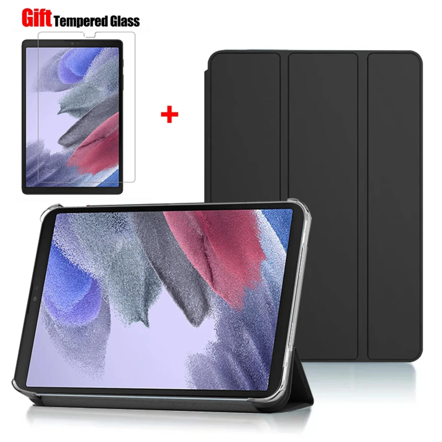 Slim Stylish Lightweight Tri-Fold Smart Folio Shell Tablet Cover with Stand Functionality - Protect Your Device in Style - for T