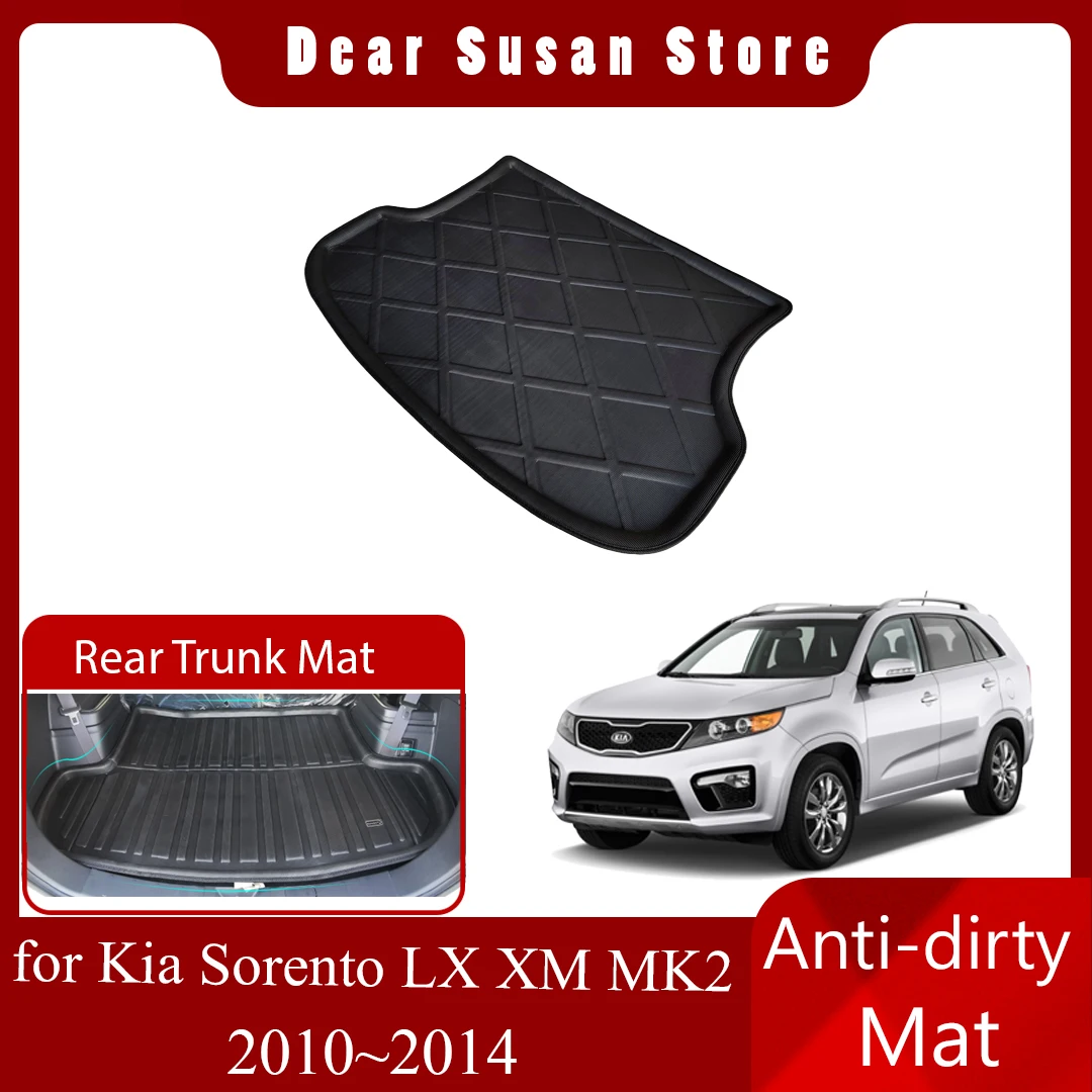 

Car Rear Trunk Mat for Kia Sorento LX XM MK2 SX 2010~2014 2011 Waterproof Pad Space Luggage Boot Liner Carg Cover Accessories