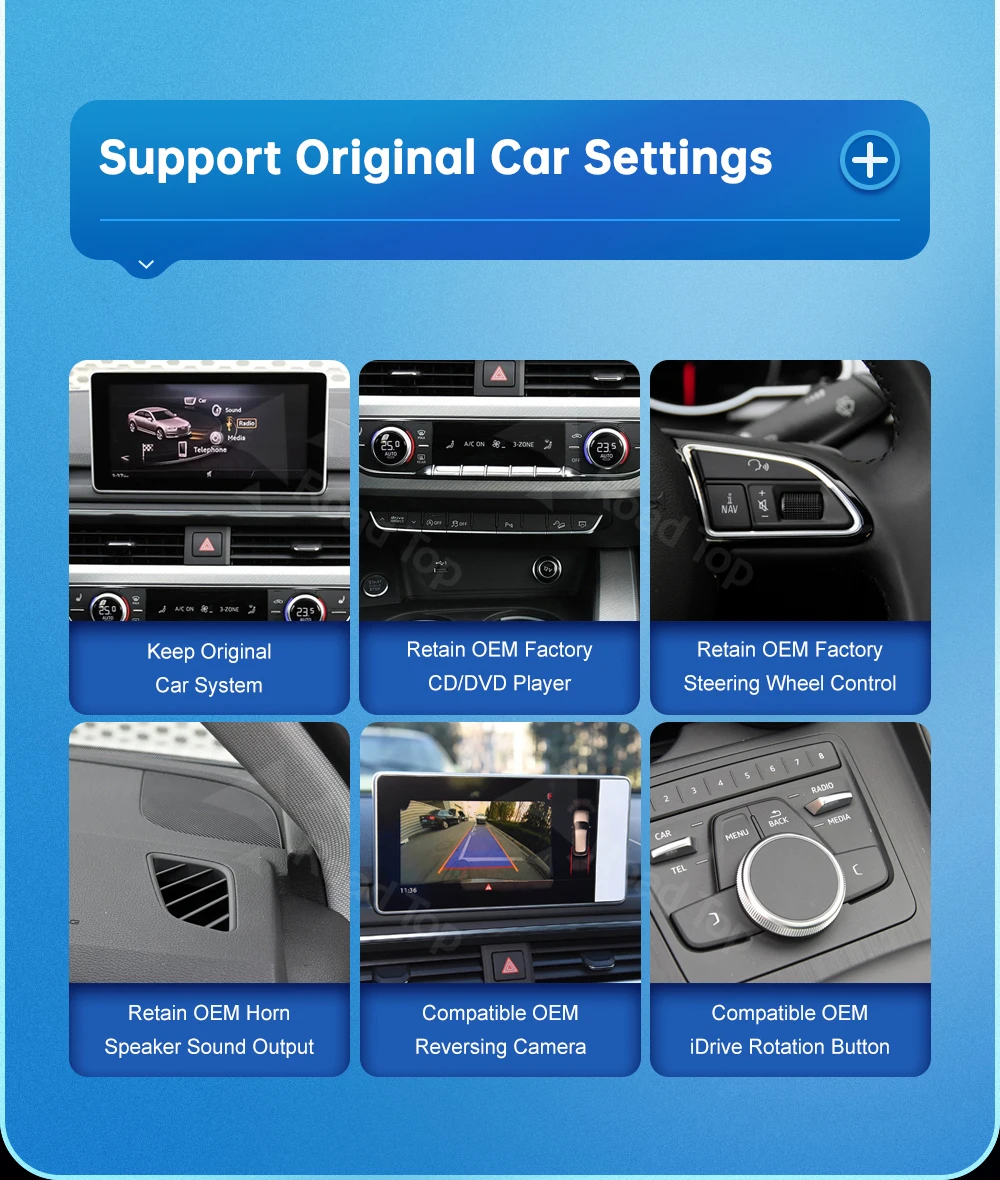 Touch-Display für Audi A4 A5 B9 2016-2019 Road Top 12,3 Zoll Multimedia-Player Android Auto Link GPS Carplay Bildschirm Car Play – Detail 5