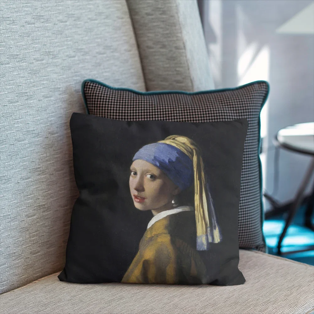 Obraz olejny dekoracyjne poszewki na poduszki gwiaździste niebo autoportret słonecznikowa Sofa sypialnia dwustronna poszewka na poduszkę