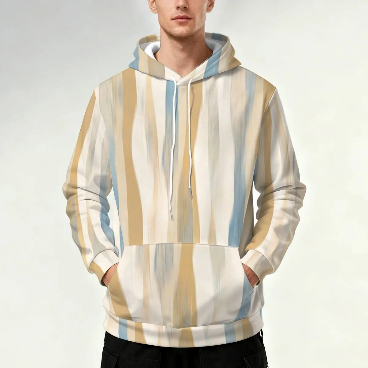 

Простая и персонализированная мужская толстовка с капюшоном и принтом для осенне-зимнего сезона, универсальный и удобный топ.