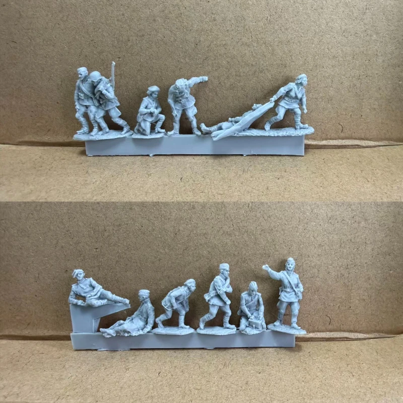 

1/72 Scale Diecast Resin Figure Model Kit WWII Soviet Dressing Stations 12 Figures Unpainted