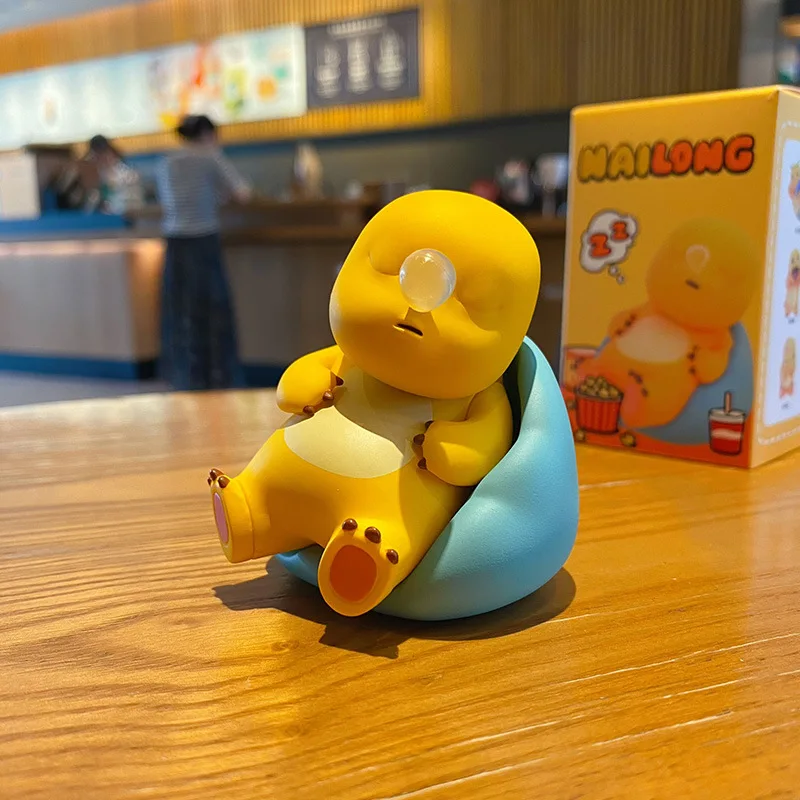 Nailong Lazy Daily Series 6 SZTUK Figurki Akcji Dekoracja Biurka Zabawka Figurka Modny Kolekcjonerski Ornament Prezent