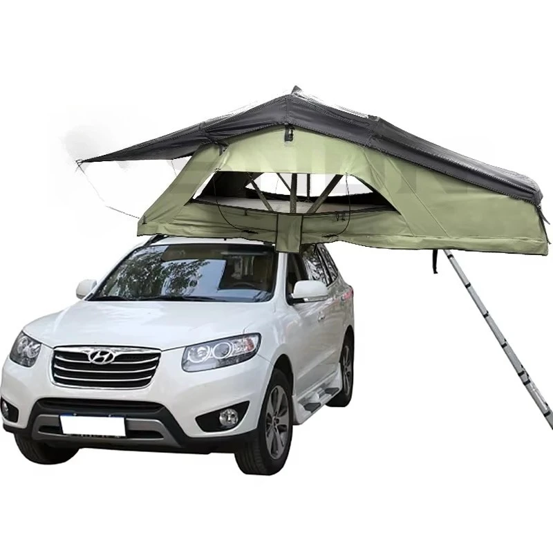 Outdoor Camping Soft Shell Roof Top Tent Oxford Fabric Waterproof Easy Setup 4 People Soft Rooftop Tent for Suv Car Offroad