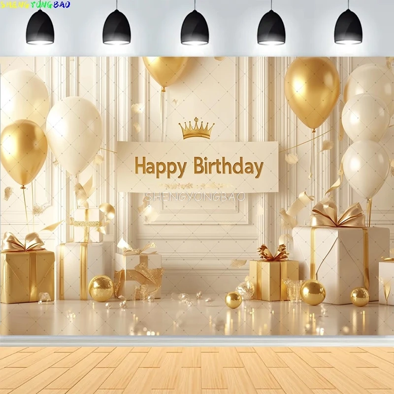 

Baby Shower Happy Birthday Party Photography Backdrops Newborn Kids Air Balloon Princess Tropical Jungle Photo Background BB-34