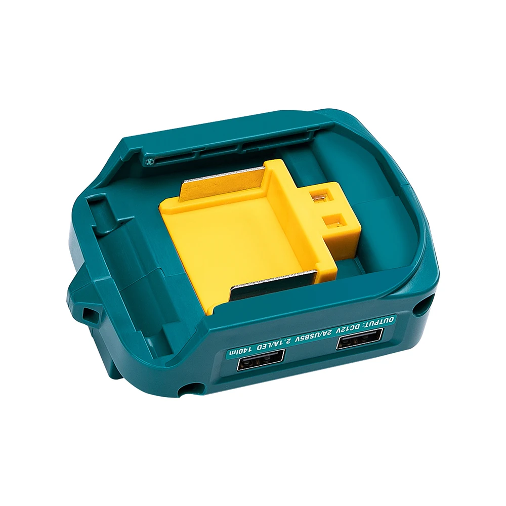 Chargeur de batterie à double convertisseur USB pour Makita ADP05, 14.4V/18V, Lion, avec projecteur LED, lampe de poche extérieure