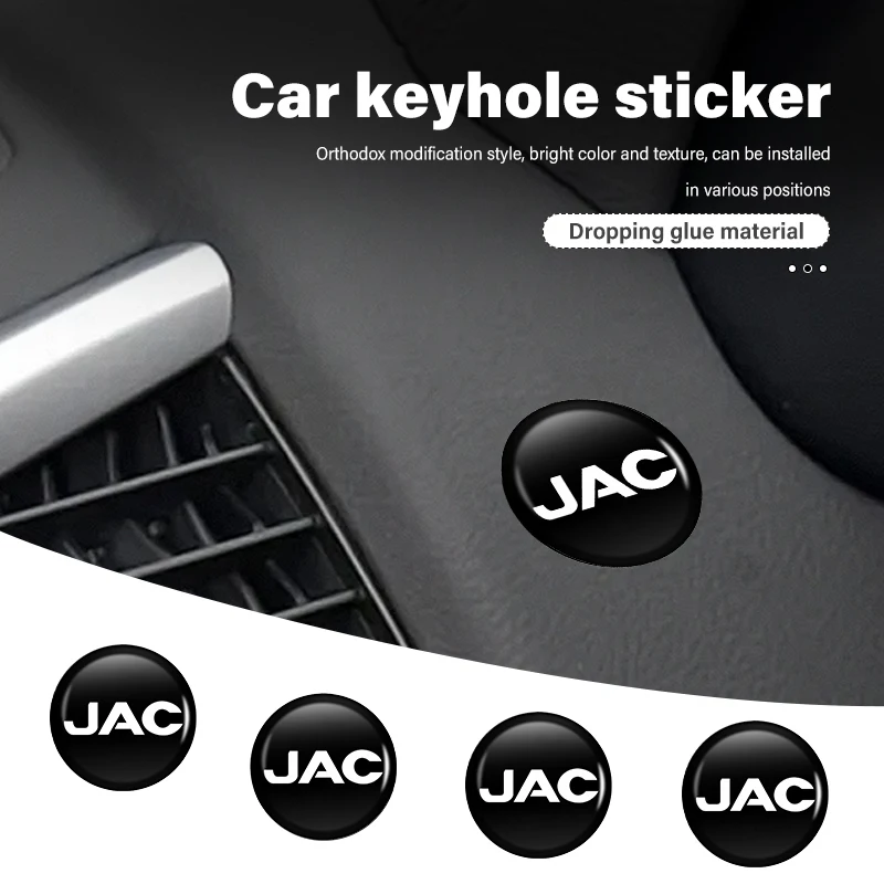 8Pcs Car Door Keyhole Sticker Lock Protection Dustproof Decals For JAC S2 J3 Board JS2 S3 JS3 J2 S5 T8 Refine J5 J6 J7 J4