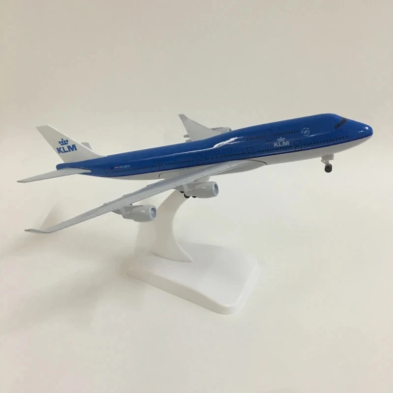 20cm KLM Royal Dutch Boeing 747 Plane Model Airplane Model Aircraft Model 1:300 Diecast Metal planes toys Collect