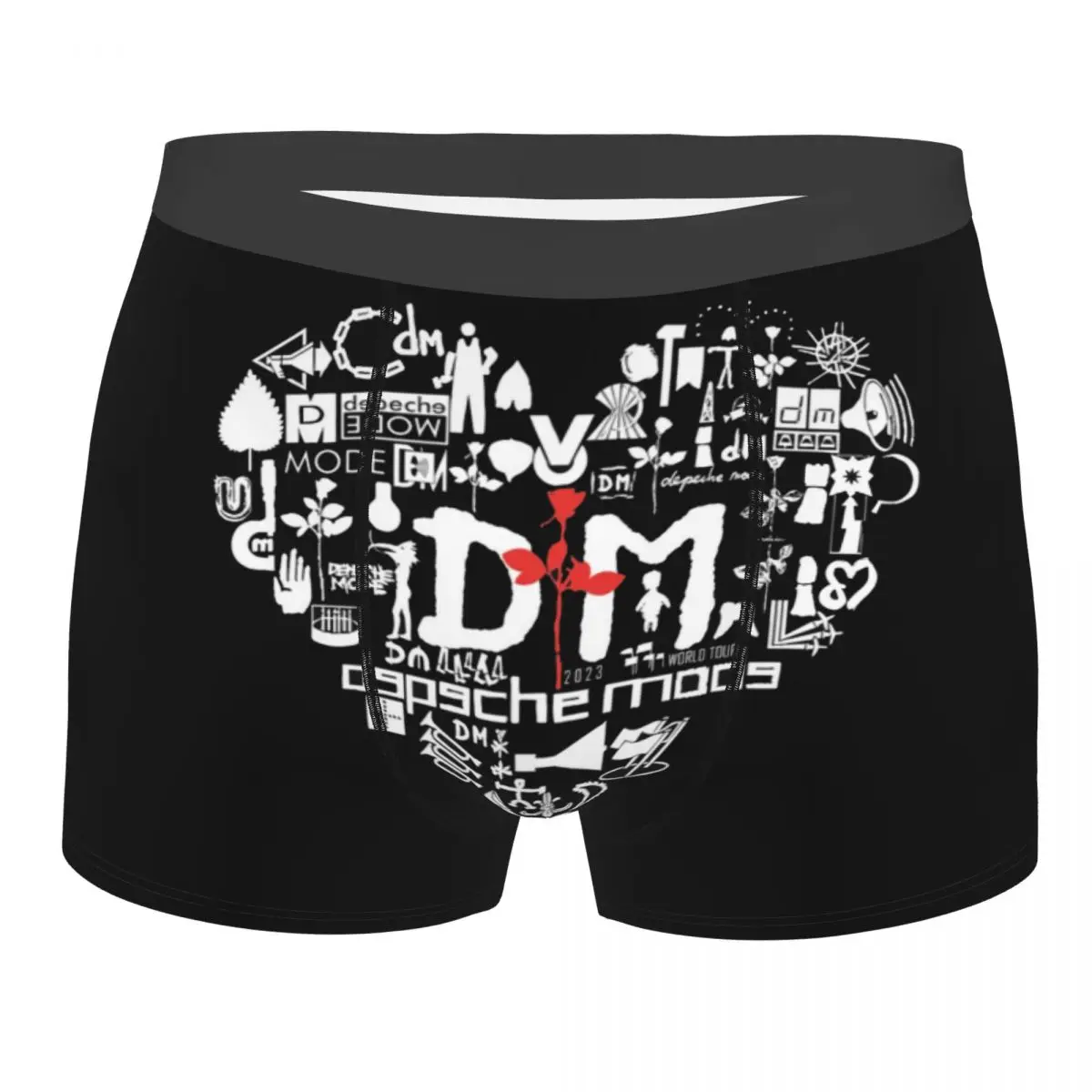 Custom Depeche Cool Mode Electronic Rock Underwear Male Printed Custom Boxer Briefs Shorts Panties Soft Underpants