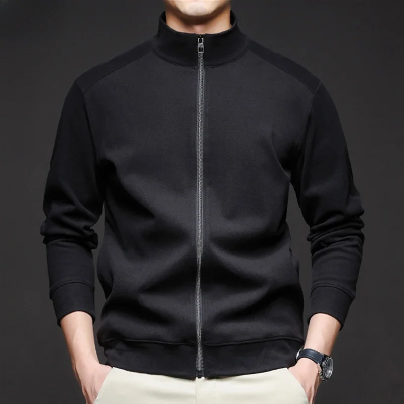 

TUCANO 2025 Autumn New Men's Fce Lined Windproof Jaet Stand Fit Outdoor Sle Zipper Closure Long Sve Stand Collar