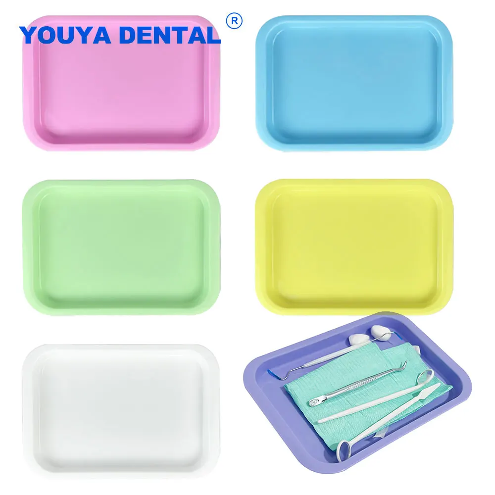 

Autoclavable Plastic Dental Tray Segregated Placed Instrument Holder Surgical board Tools Mouth Mirror Tweezer Storage Dentist