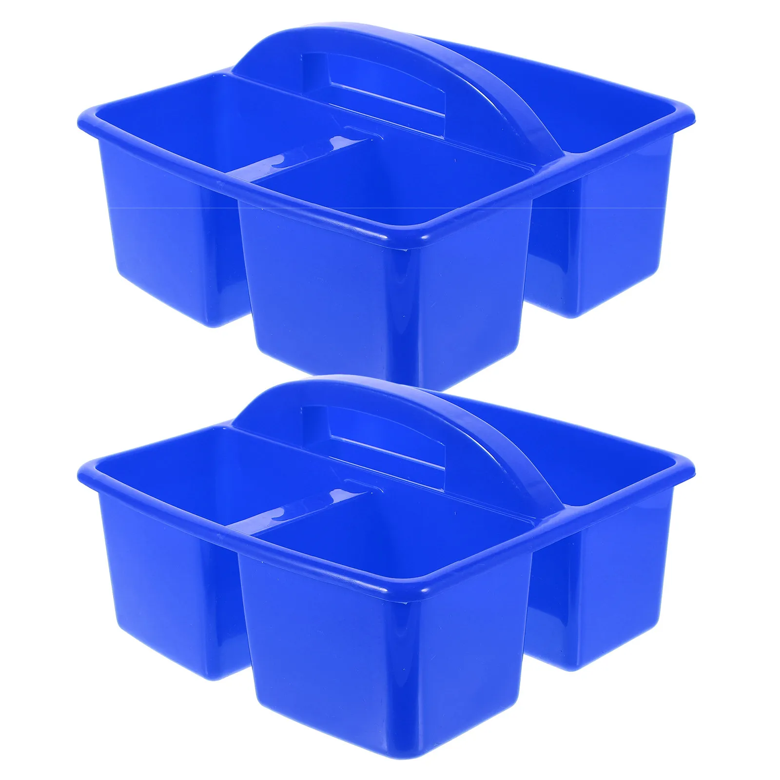 

Корзина для хранения кистей и мелков, 2 шт., яркая цветная корзина для художественных принадлежностей с ручкой, большая вместимость, портативный органайзер для канцелярских товаров