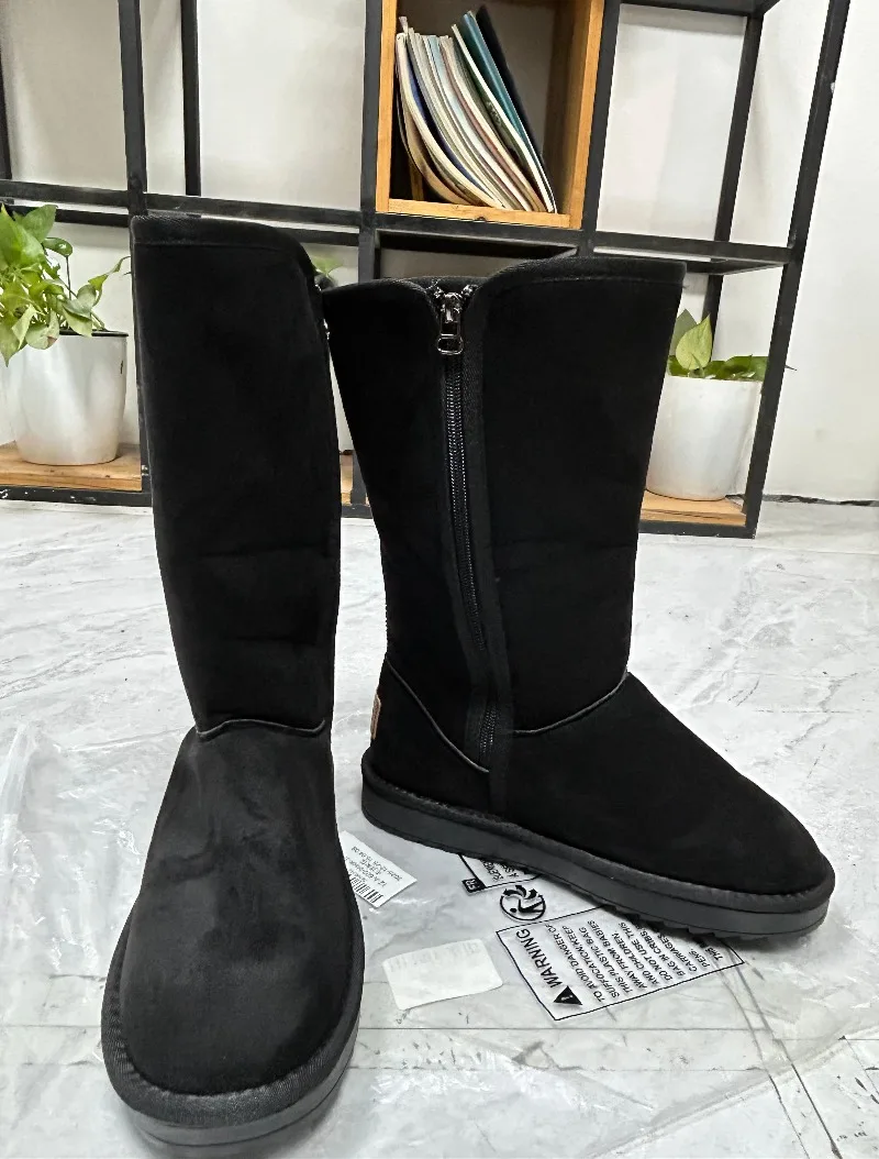 

Women Classic Ladies Girls Winter Snow Boots Waterproof Warm Genuine Leather Fur Plus Velvet Knee High Winter botas altas mujer