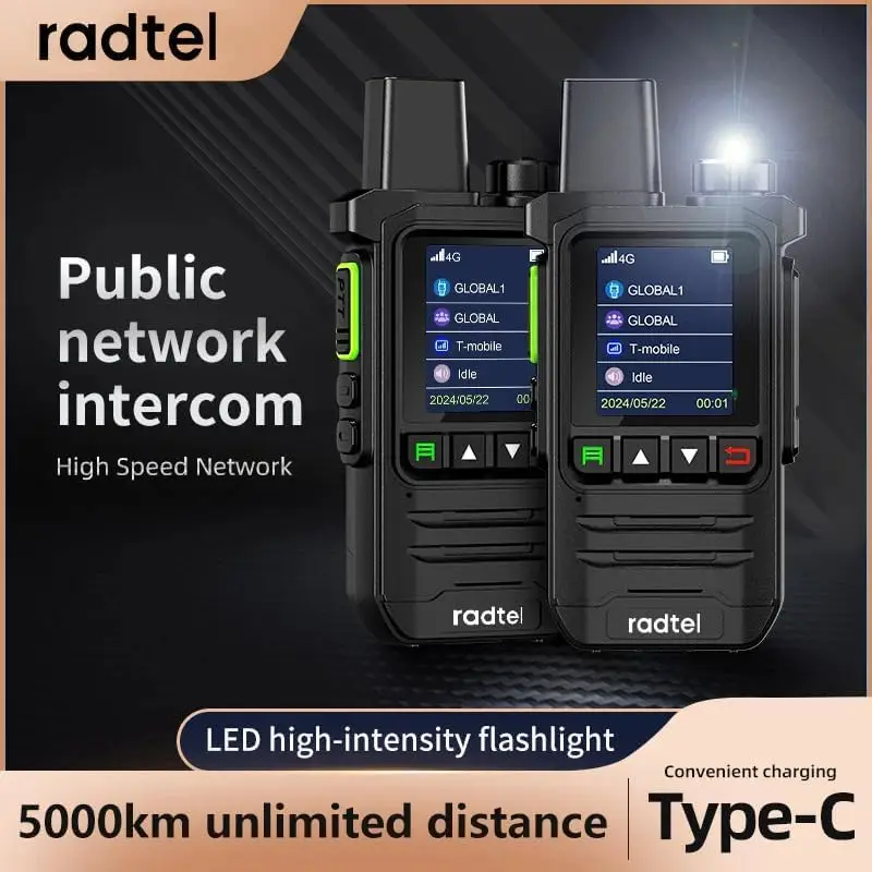 Radtel P6 Poc 무전기 무제한 거리 통신, 5000마일 위의 고도에서 사용 가능한 전국 공중망 핸드헬드 2웨이 무전기 (물류업자용)