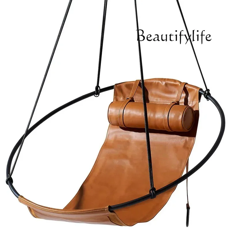 X40 Art Hanging Chair Indoor Adult Home Hanging Basket Nordic Balcony Rocking Chair Single Patio Outdoor Swing