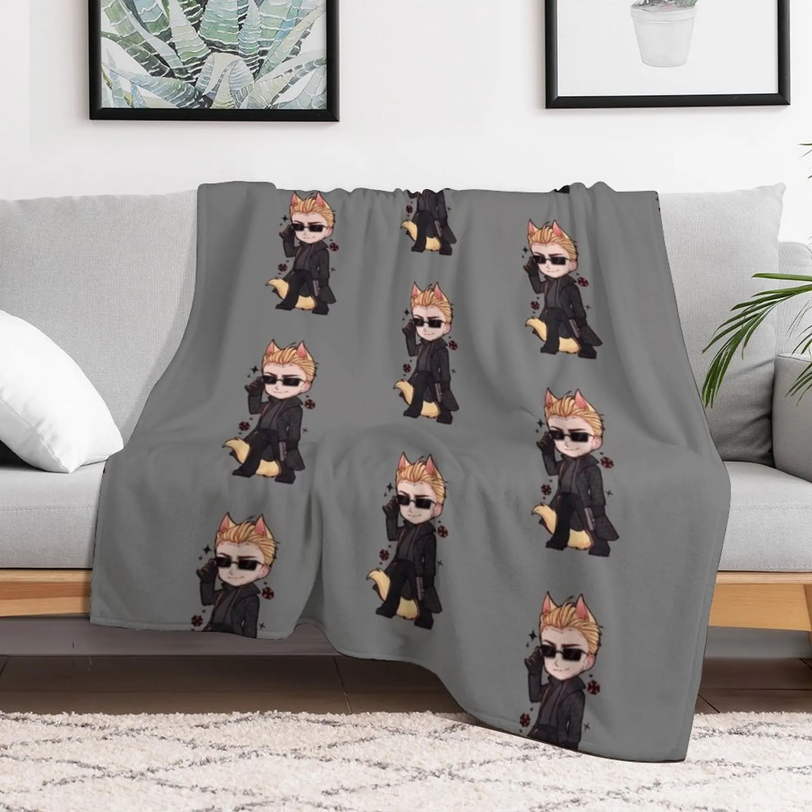 New albert wesker chibi Throw Blanket Luxury Brand blankets and throws Blankets