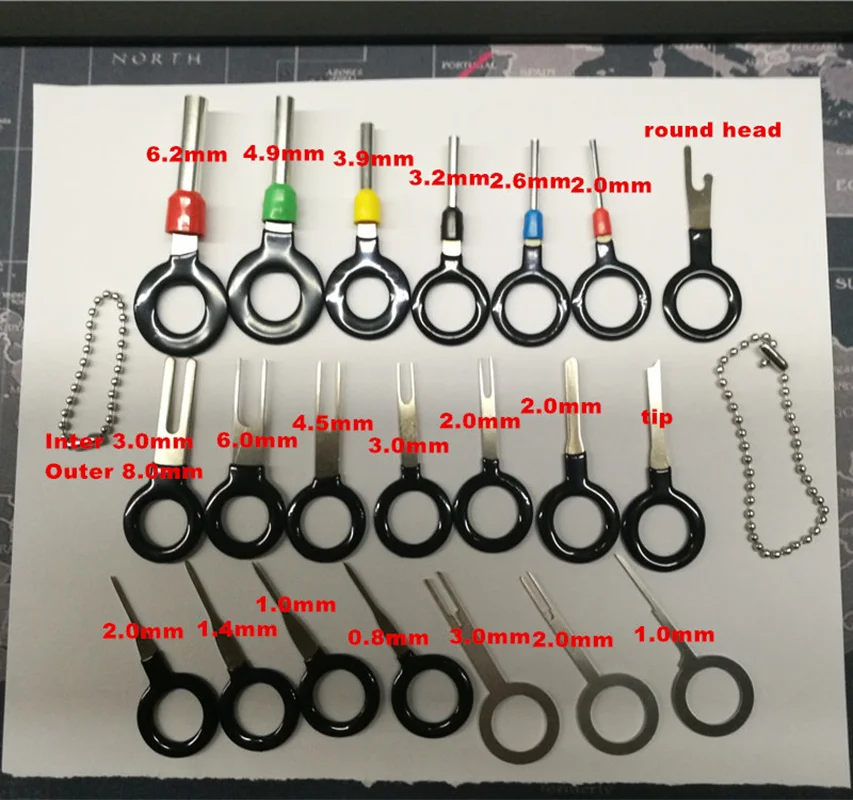 21 sztuk wtyczka samochodowa Terminal narzędzie do usuwania igła zwijacz wybierz elektryczny drut ściągacz zestaw narzędzi ręcznych