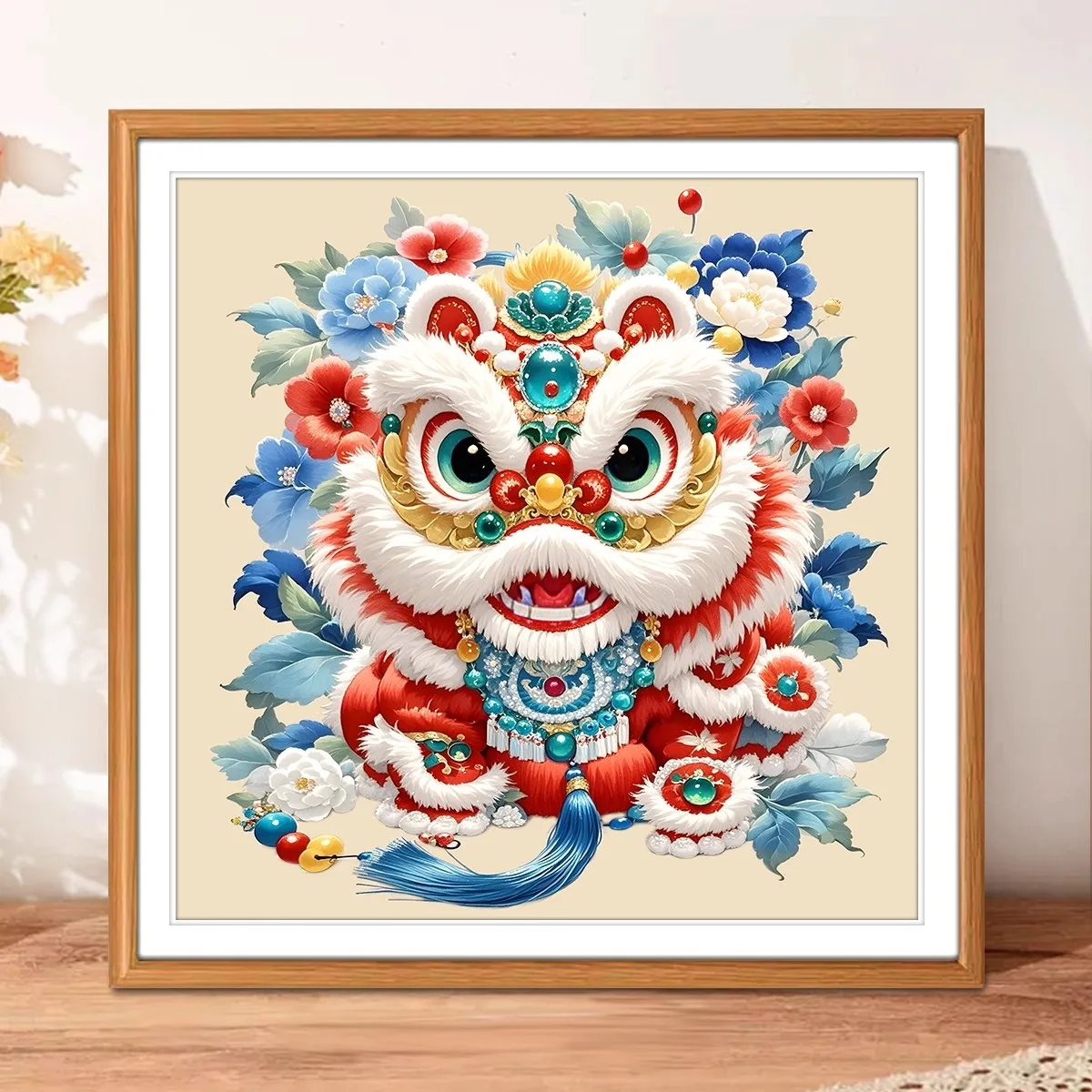 Chinese leeuwendansen, bedrukte kits, kruissteek, 11CT, 9CT, borduurwerk, doe-het-zelf, katoenen naaldwerksets, knutselsets met naalden, 3 stijlen.