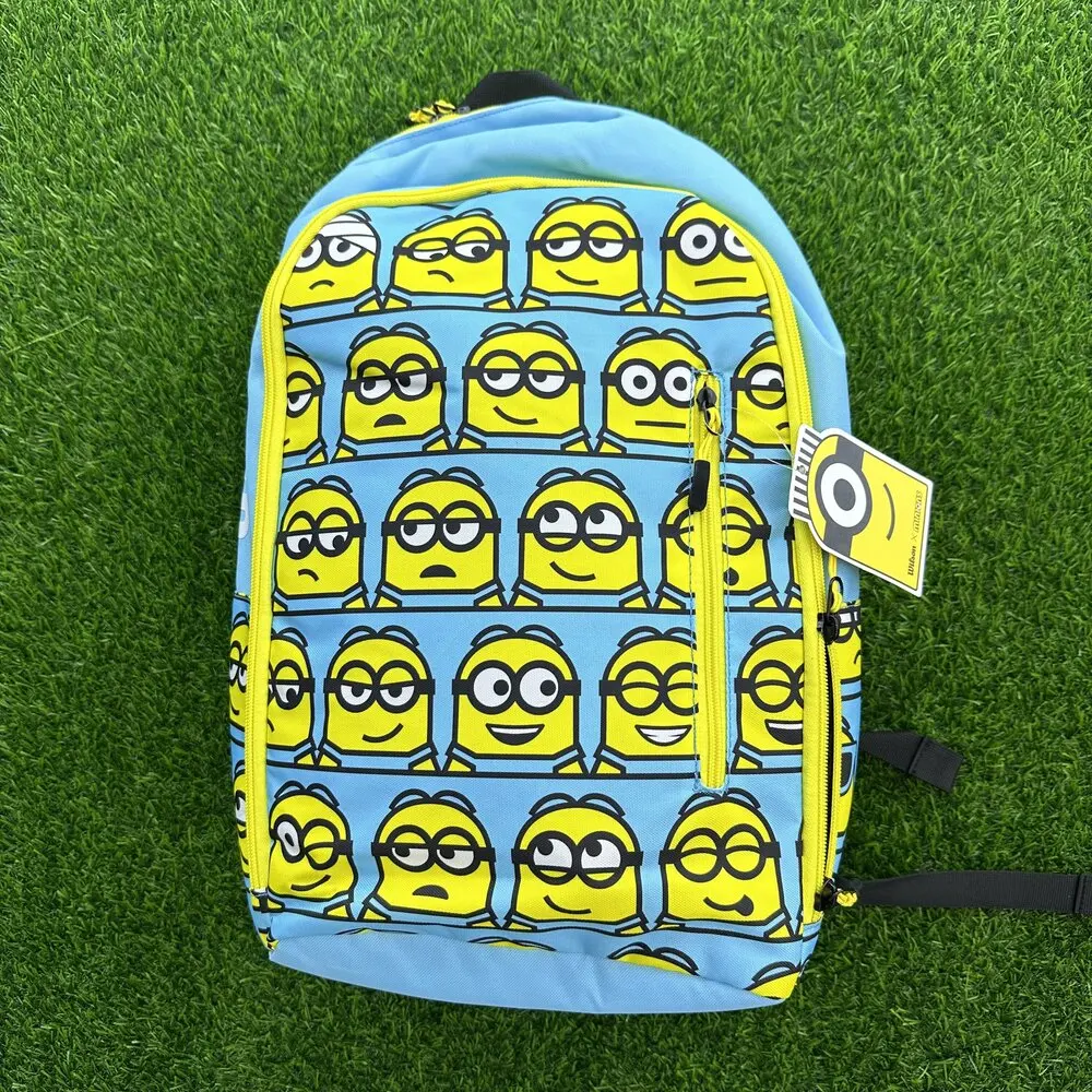 Wilson Minions Co Branded Styles Tennis Bag 3PK 6PK Racket Bag Multi Functional Large Capacity Teenage Backpack