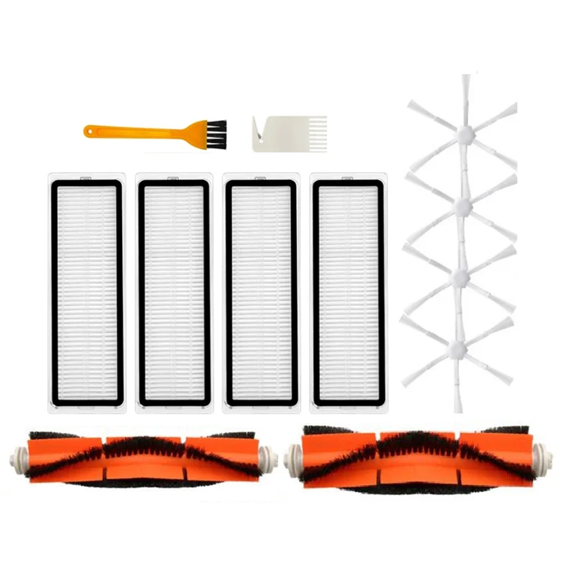 

A58Z 12 шт. комплект аксессуаров для Xiaomi Mi Vacuum Mop 2 STYTJ03ZHM робот-пылесос основная боковая щетка Hepa-фильтр