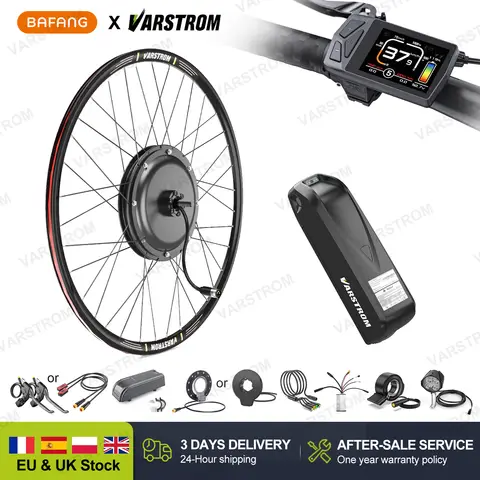Moteur de moyeu de roue Varstrom 48V 1000W 1500W, Kits de Conversion de vélo électrique, moteur d'entraînement de Cassette arrière de vélo électrique avec batterie Hailong