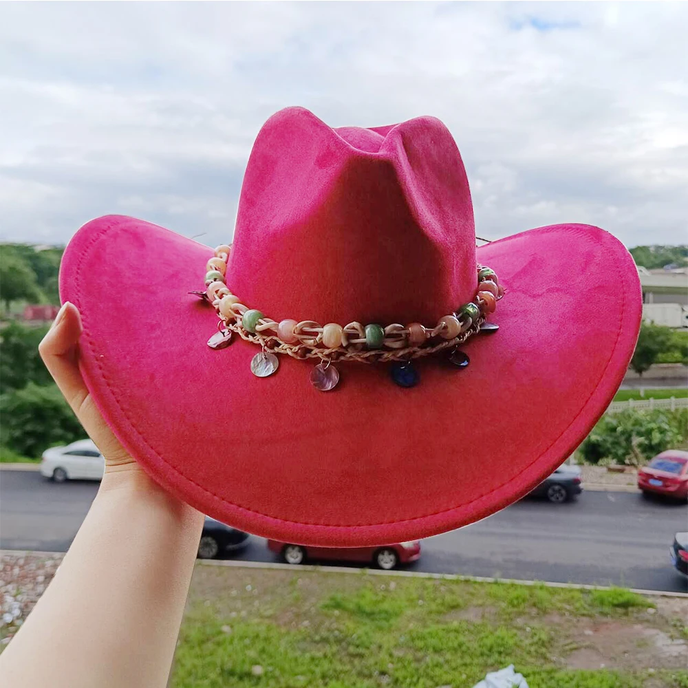 

uede western cowboy hat 9.5cm women's retro fashion cowboy hat new accessories ladies hat cowboy hat
