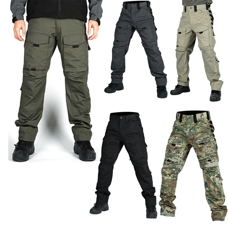 Camo Tactical Pants Men Waterproof Ripstop  Combat Trousers Outdoor Multi-pocket Wear-resistant Cargo Pant