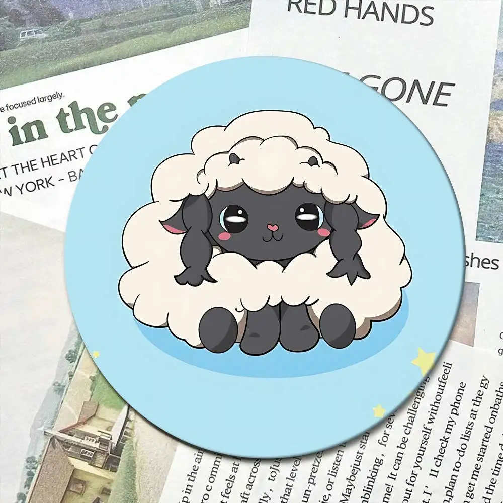 W-Wooloo لطيف الأغنام 58mm الحيوانات مضحك دبابيس شارة حقيبة الظهر الملابس هدية التبعي