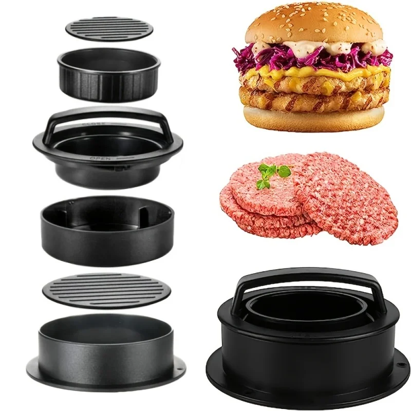 Round hamburger making tool meat press Burger Maker For Outdoor Picnic Grill Barbecue, Kitchen Tools, Kitchen Accessories