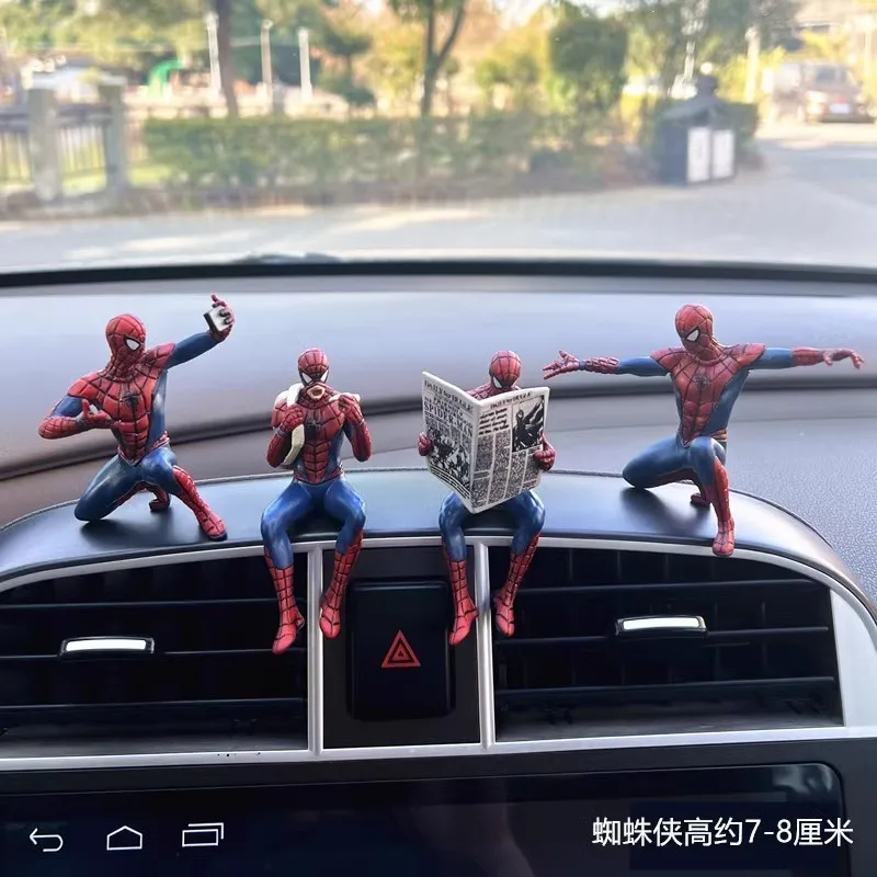 Figurka Spider-Mana, mini figurka do codziennego użytku, dekoracja na biurko, zabawka na biurko komputerowe, wisząca ozdoba do przedpokoju, kolekcjonerski gadżet samochodowy, pamiątka.