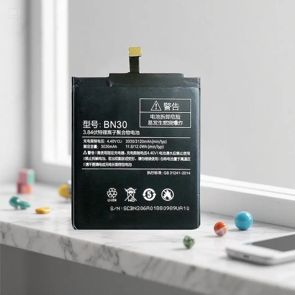 

Long Lasting Mobile Phone Battery 3030Mah BN30 High Capacity For Xiaomi Redmi 4A