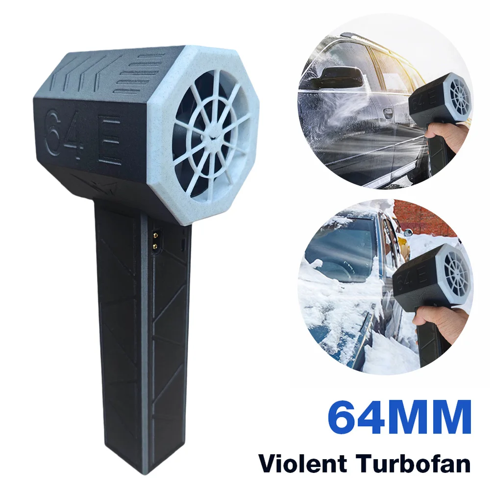 Ventilador de chorro Turbo de mano 64E para coche, pistola de aire inalámbrica, potente, potente, eléctrico, potente, de polvo, de 64mm Motor sin escobillas, nuevo