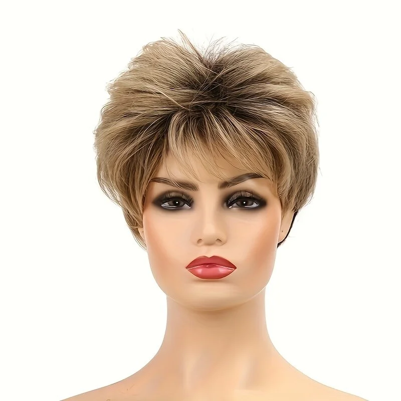 Blonde Pixie Cut Synthetic Hair for Cosplay and Daily Wear Short Style Wig