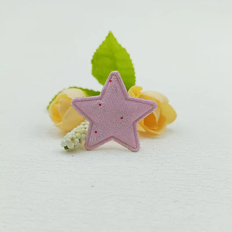 60 Stück, 3,3 cm, niedliche Applikationen mit Blumen- und Sternmotiven, zum Aufnähen, für Kinder-Haarreifen, Haarspangen, Accessoires, Hüte und zur Dekoration. – Detail 8
