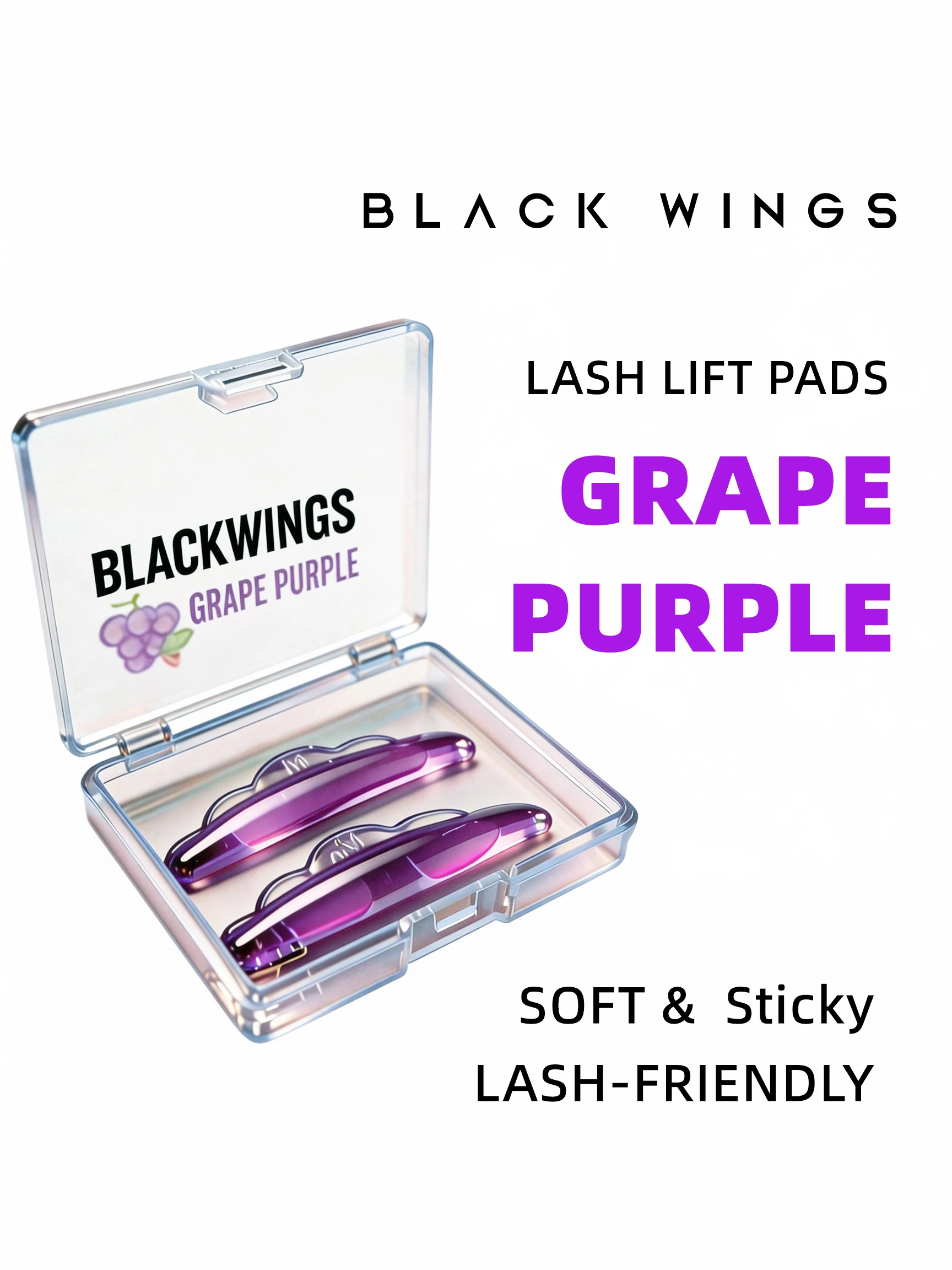 Super Q 5pairsBlackwings  Silicone Eyelash Perming Pad Lashes Rods Shield Lifting 3D Eyelash Curler Accessories Applicator Tools