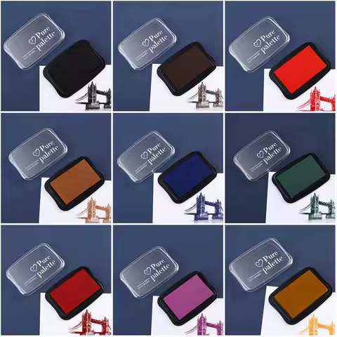 Inkpad Ink Stamp Pad Monochrome Colorful Handmade DIY Craft IY Funny Work Fingerprint Scrapbooking Accessories