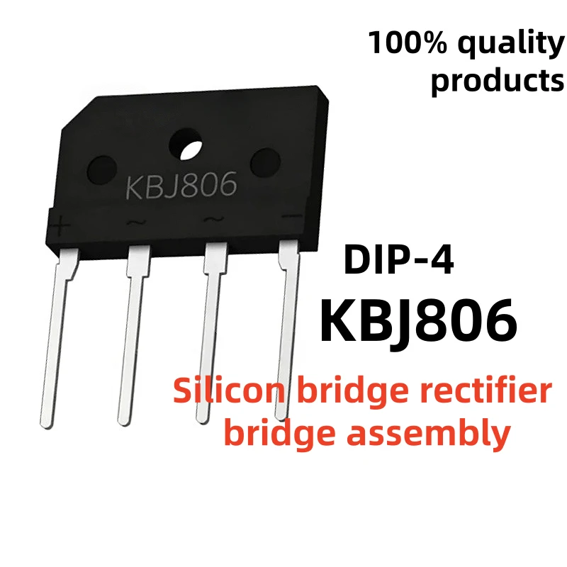 10/PCS KBJ608 KBJ610 KBJ1008 KBJ1010 DIP-4 KBJ406 KBJ408 KBJ410 KBJ606 KBJ806 KBJ808 KBJ810 Best quality Rectifier