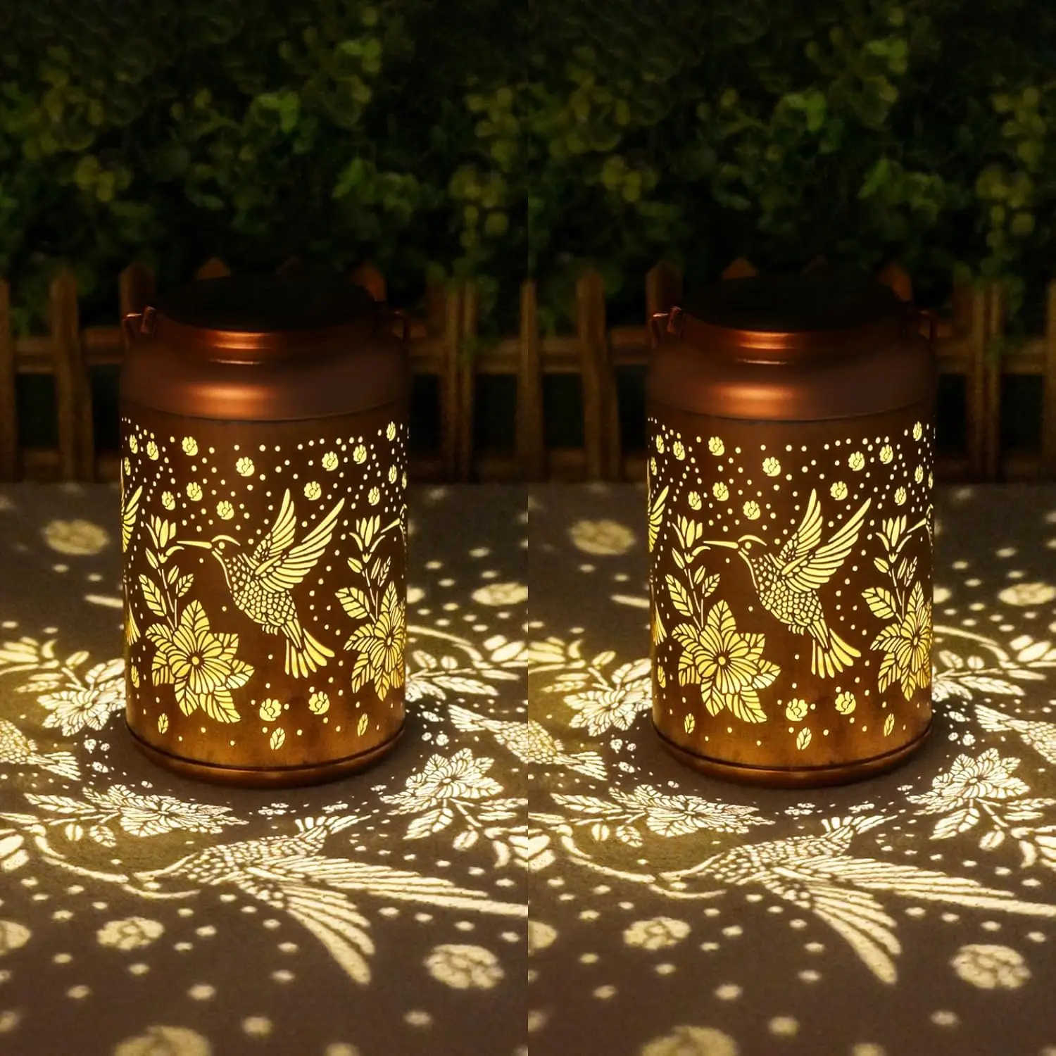 

Solar Hummingbird Lights Outdoor Waterproof, 2 Pack Garden Decor for Women Mom Grandma Birthday Gift