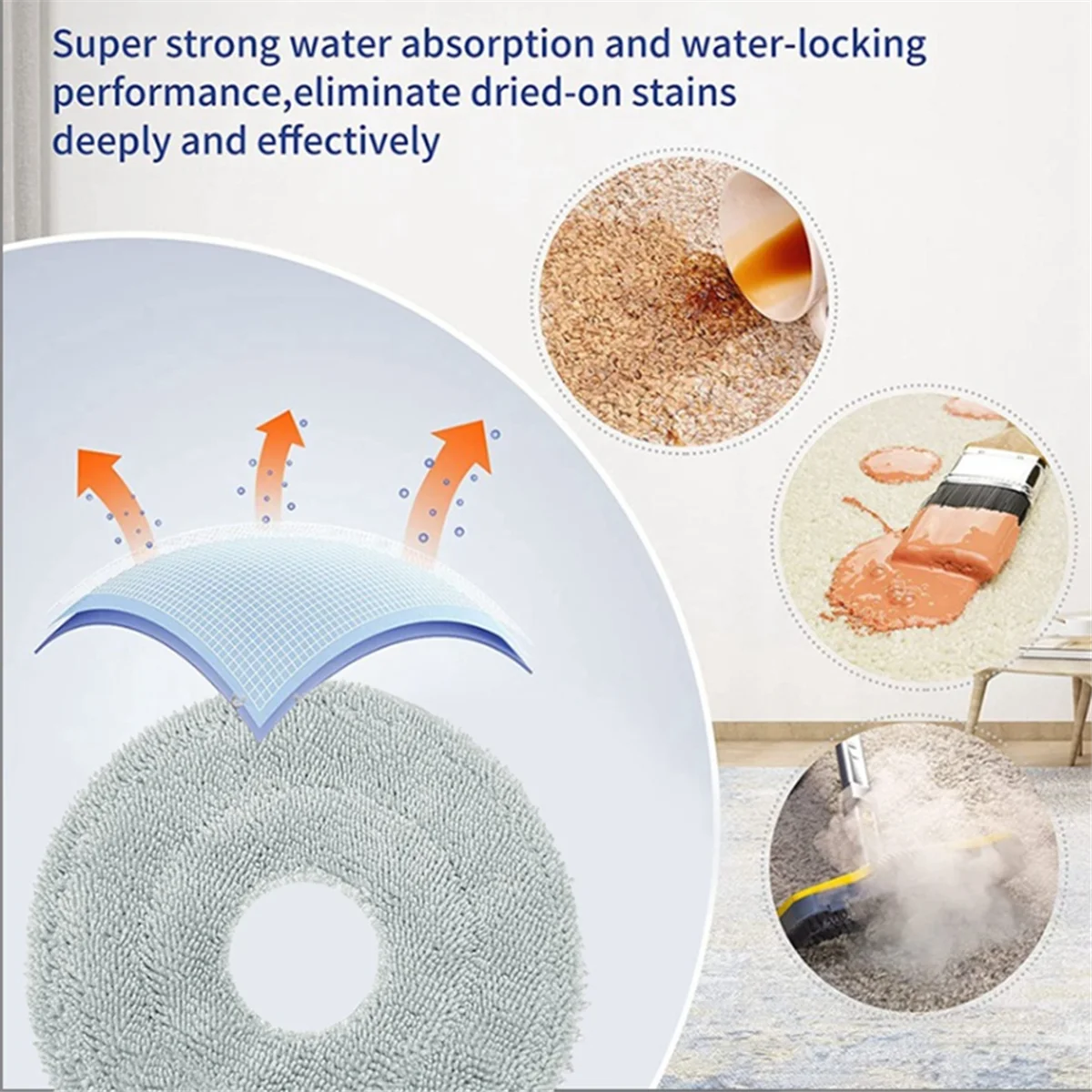 FZFZ 6 STKS Wasbare Mop Doek voor L10s Pro Ultra Heat/X30 Ultra/X30 Pro/S10 Pro Ultra Stofzuiger Vervang Mop Pad