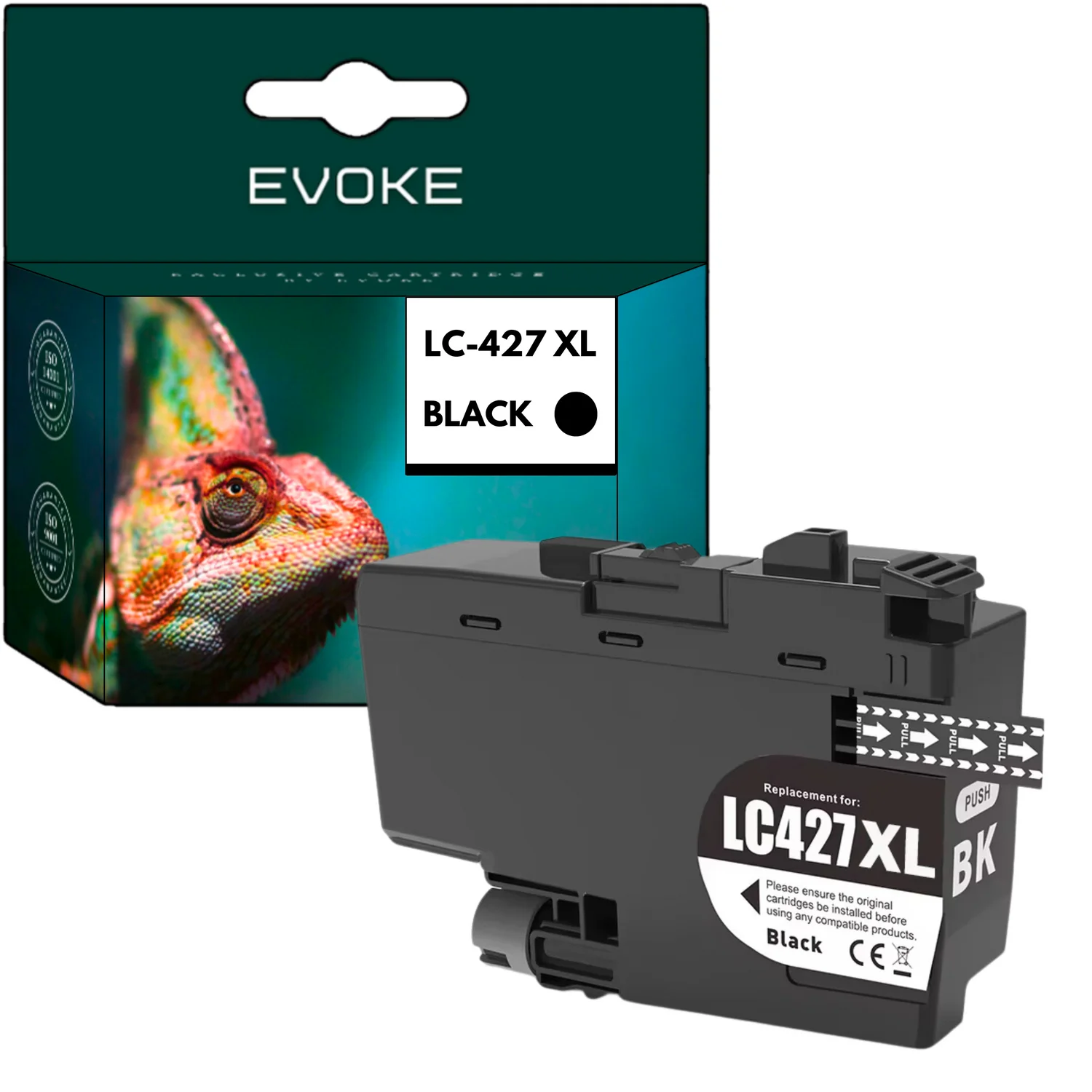 Evoke Compatibele Inkt voor Brother Lc427Xlbk Lc-427Xlbk Lc427Xl Lc-427Xl Zwart 6000 Pagina's Mfcj5955Dw J6955D Mfc-J6957Dw J6959Dw