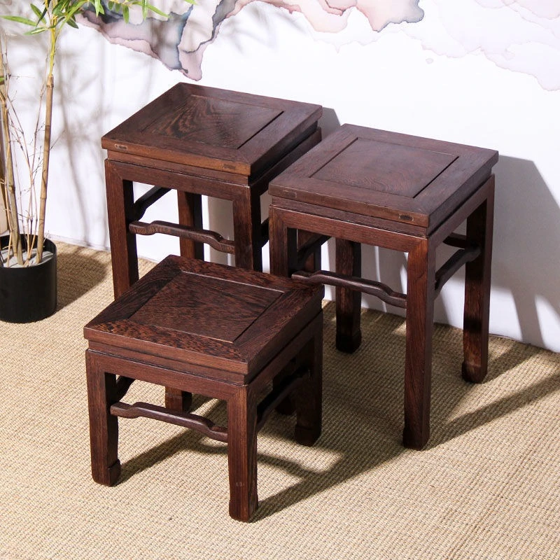 

Chicken wing wood Chinese family dining table stool coffee table shoe stool