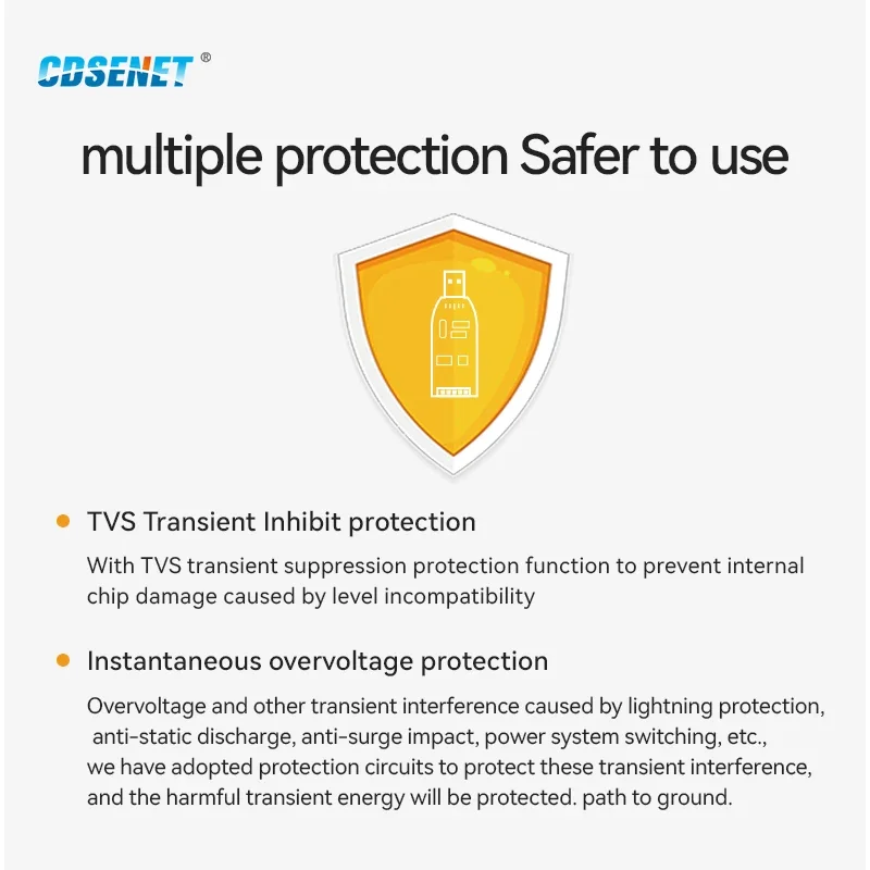 Adattatore convertitore di comunicazione da USB a RS485 RS232 modulo da USB a TTL CDSENET E810-RS-U01 la protezione TVS supporta Win8 Win10
