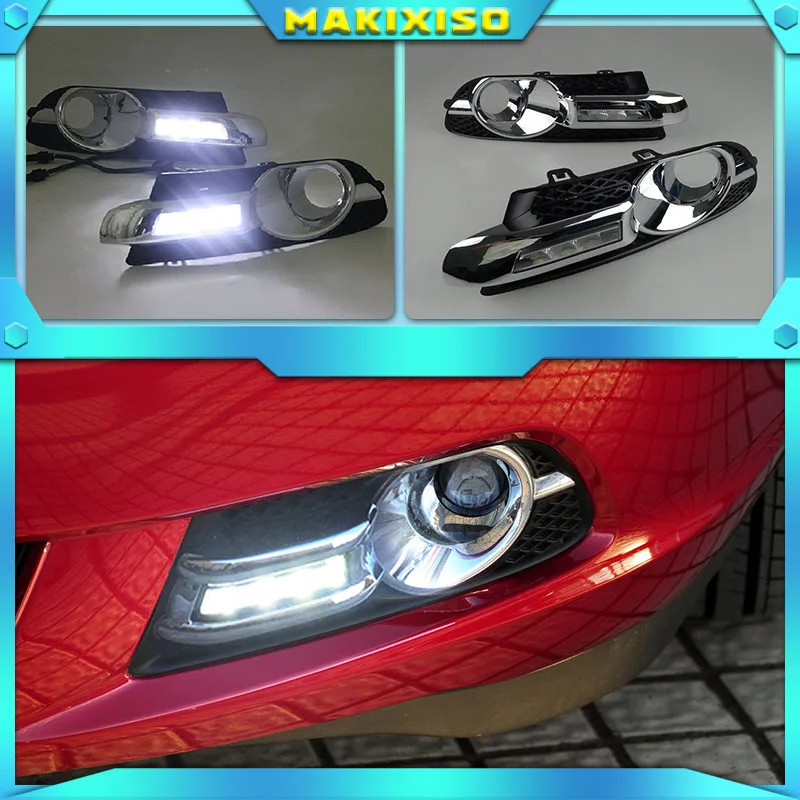 

2pcs LED DRL daytime running light For Buick Excelle GT 2010-2013 White yellow blue Front Fog Lamp Day Light