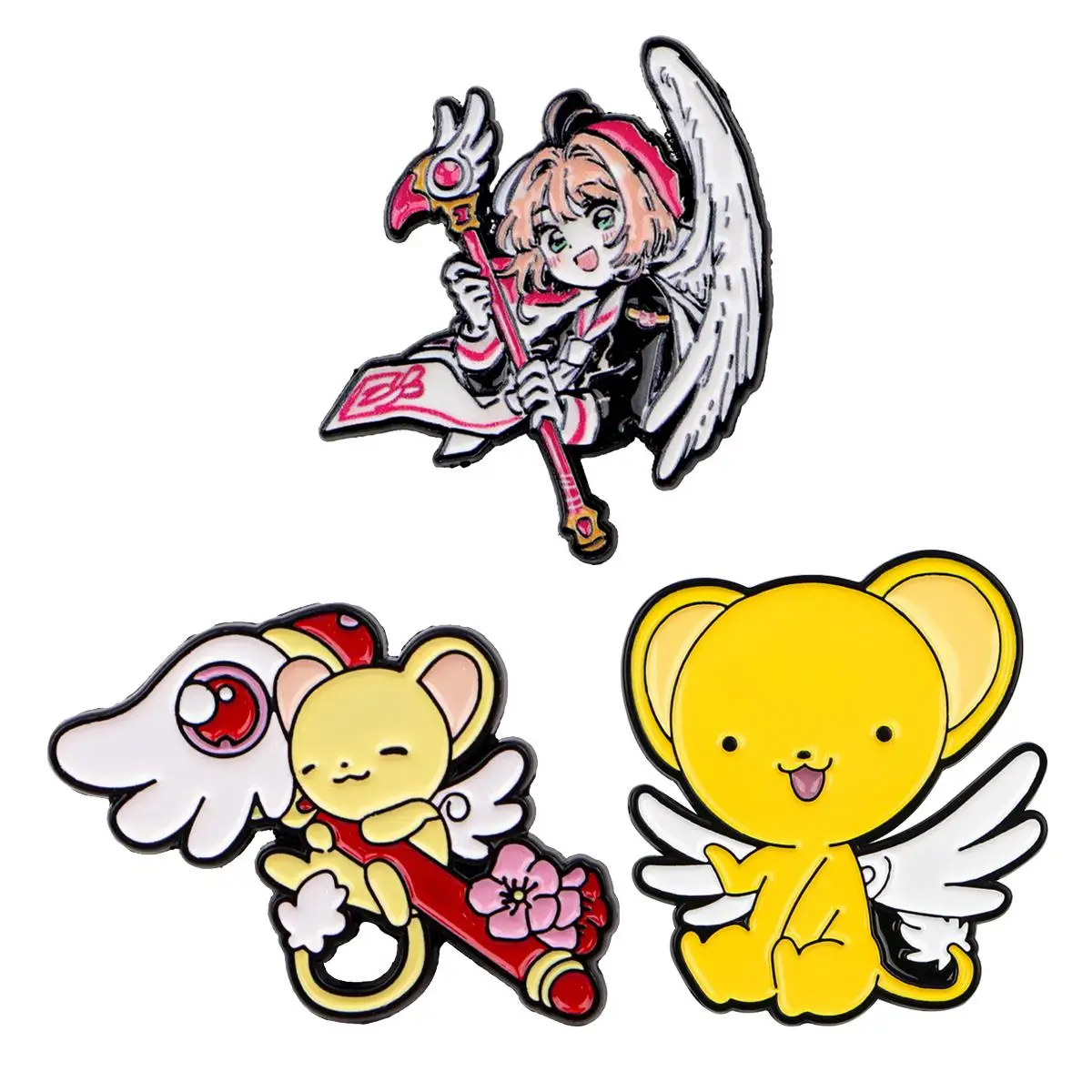 Yellow Magic Elf Enamel Pin Brooches For Women Lapel Pins Badge on Backpack Clothing Accessories Fashion Jewelry Gifts 3pcs/set