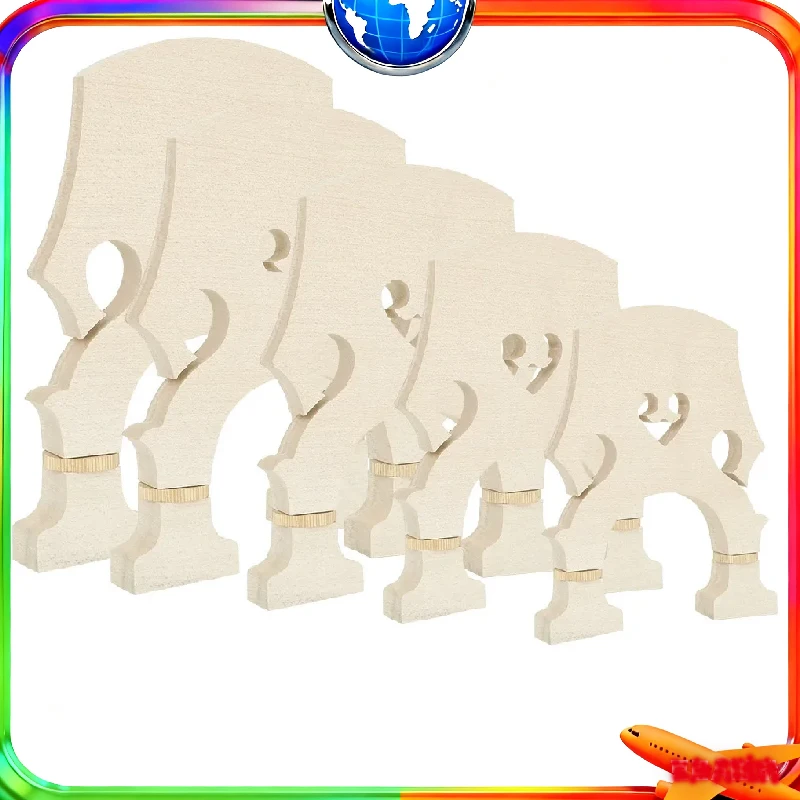 

1 шт. 4/4 3/4 1/2 1/8 размер кленового дерева двойной басовый мост с регулируемыми латунными винтами Contrabass вертикальные басовые детали и аксессуары