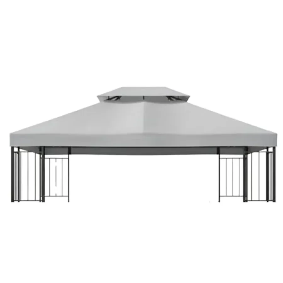 Reinforced RipLock 350 Replacement  Top Cover for 10' X 12' Gazebo with Easy Assembly Durable Weather-Resistant Material Black