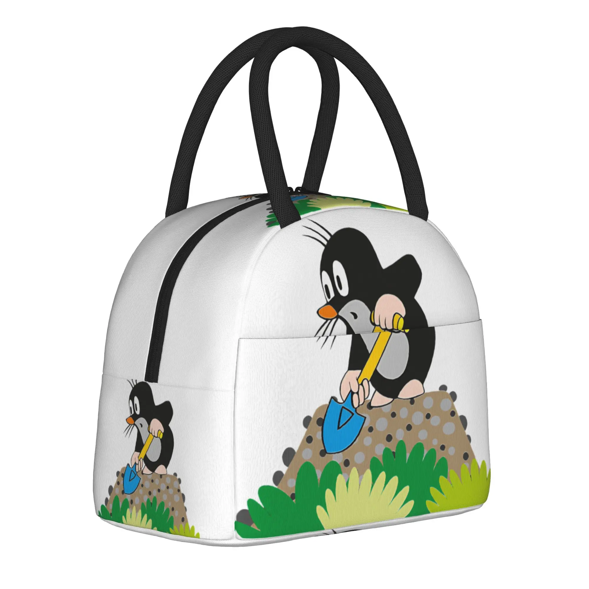 

Изолированная сумка для обеда The Little Mole для мужчин и женщин, сумки-контейнеры для еды, портативный термоконтейнер для обеда для школы и офиса